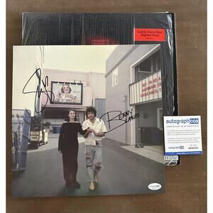 Autographed Selena Gomez Benny Blanco Photo & Red Vinyl ACOA COA #SD86354